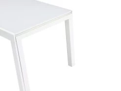 Table à Manger Extensible 4 à 14 Couverts En Verre Trempé Et Métal - Blanc - CHELDY -Magasin de meubles de restaurant table a manger 14290813