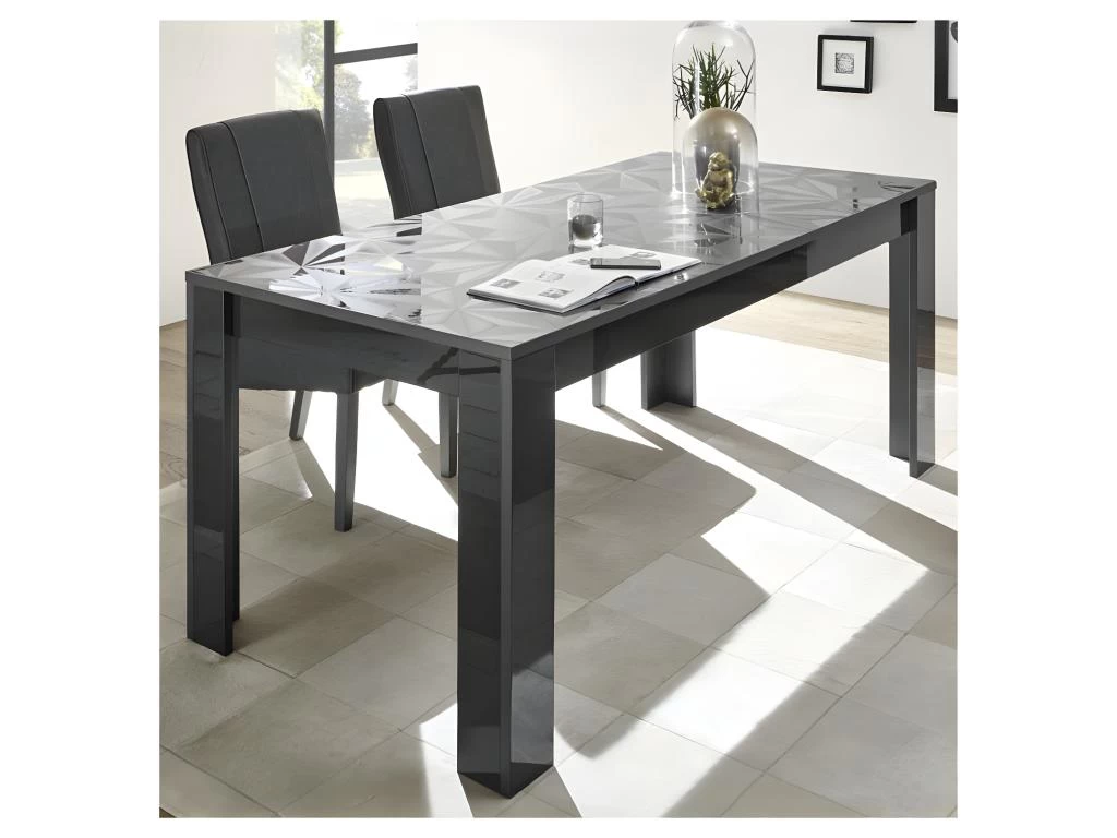 Table De Repas Rectangulaire Laquée Gris Brillant - KIOO 4 Table De Repas Rectangulaire Laquée Gris Brillant - KIOO – Image 2
