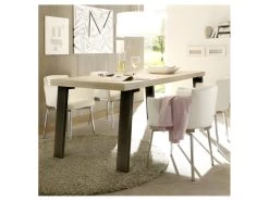 Table De Repas Chêne Clair/Métal - PALERME N°1