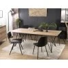 MADISON - Table à Manger Rectangulaire 220x100cm Bois Chêne Pieds épingles Croisés Métal Noir 1 MADISON - Table à Manger Rectangulaire 220x100cm Bois Chêne Pieds épingles Croisés Métal Noir -Magasin de meubles de restaurant table a manger 14656965