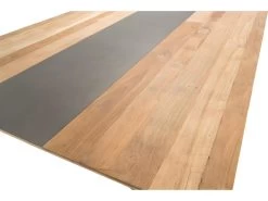 MADISON - Table à Manger Rectangulaire 220x100cm Bois Teck Recyclé Métal Et Pieds Métal Noir 11 MADISON - Table à Manger Rectangulaire 220x100cm Bois Teck Recyclé Métal Et Pieds Métal Noir -Magasin de meubles de restaurant table a manger 14657041