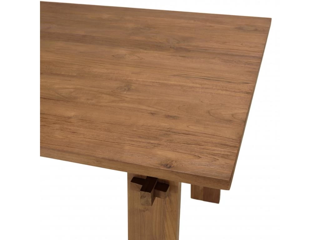 ALIDA - Table à Manger Rectangulaire 220x90cm En Bois De Teck Recyclé 6 ALIDA - Table à Manger Rectangulaire 220x90cm En Bois De Teck Recyclé – Image 4