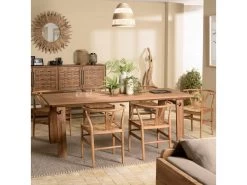 ALIDA - Table à Manger Rectangulaire 220x90cm En Bois De Teck Recyclé 11 ALIDA - Table à Manger Rectangulaire 220x90cm En Bois De Teck Recyclé -Magasin de meubles de restaurant table a manger 14657061