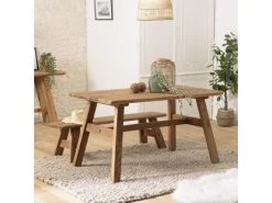 ANDRIAN - Table à Manger 140x75cm Bois Pin Recyclé