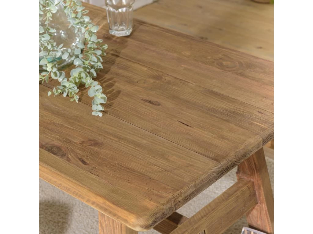 ANDRIAN - Table à Manger 140x75cm Bois Pin Recyclé 6 ANDRIAN - Table à Manger 140x75cm Bois Pin Recyclé – Image 4