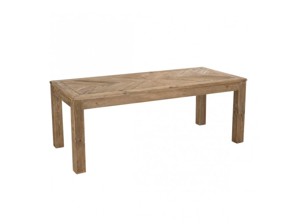 ANDRIAN - Table à Manger Rectangulaire Marron 200x90cm Bois Pin Recyclé 4 ANDRIAN - Table à Manger Rectangulaire Marron 200x90cm Bois Pin Recyclé – Image 2