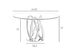 Table à Manger En Verre Trempé Noyer 1021 ANGEL CERDA 13 Table à Manger En Verre Trempé Noyer 1021 ANGEL CERDA -Magasin de meubles de restaurant table a manger 14718821