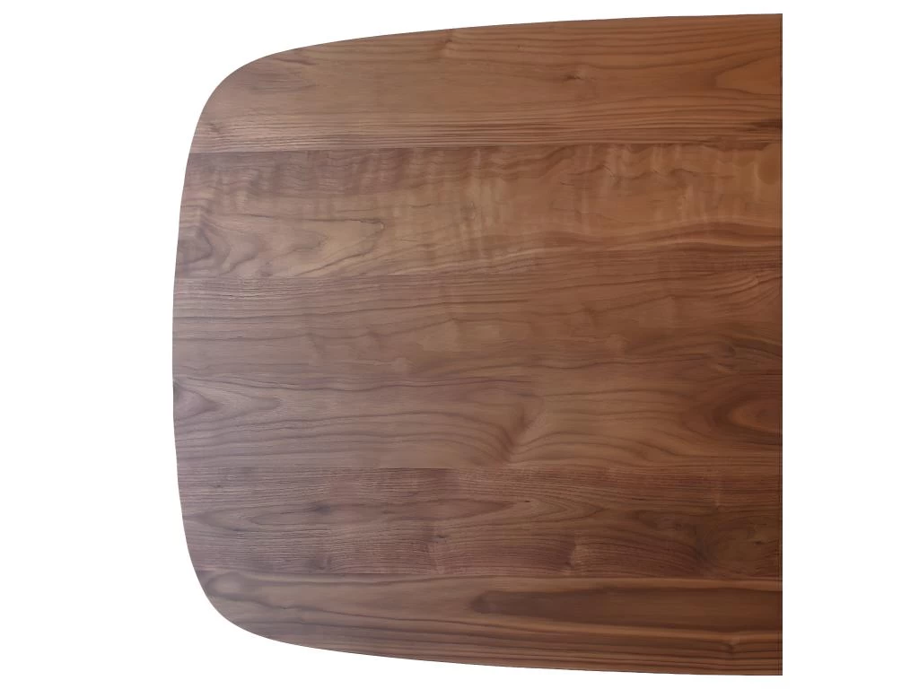 Table Ovale Noyer Naturel Et Métal - 220L X 115P 5 Table Ovale Noyer Naturel Et Métal - 220L X 115P – Image 3