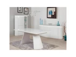 Table De Repas Extensible "Calypsa" 200-260cm Blanc -Magasin de meubles de restaurant table a manger 15164555