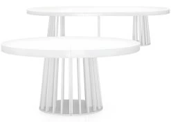 Table Ovale Extensible Eliza Blanc 8 Table Ovale Extensible Eliza Blanc -Magasin de meubles de restaurant table a manger 15164997