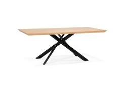 Table à Manger En Bois "Laby" 200cm Naturel & Noir