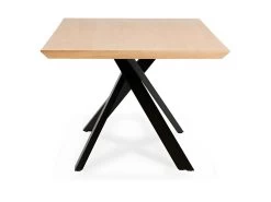 Table à Manger En Bois "Laby" 200cm Naturel & Noir -Magasin de meubles de restaurant table a manger 15186995