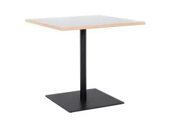 Table De Repas Carrée "Polanzia" 80cm Blanc & Noir