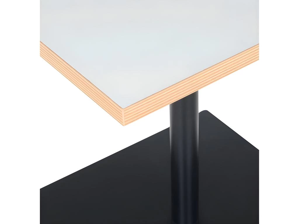 Table De Repas Carrée "Polanzia" 80cm Blanc & Noir 5 Table De Repas Carrée "Polanzia" 80cm Blanc & Noir – Image 3