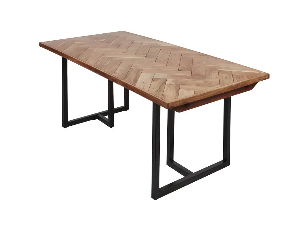 Table De Repas En Bois "Ridoma" 180cm Marron 4 Table De Repas En Bois "Ridoma" 180cm Marron – Image 2