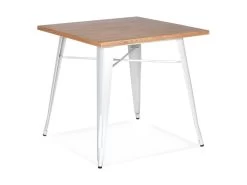 Table De Repas Industrielle "Nevada" 76cm Blanc