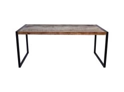Table De Repas En Bois "Salico" 180cm Marron & Noir