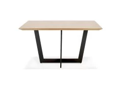 Table De Repas Design "Wimona" 140cm Frêne & Noir -Magasin de meubles de restaurant table a manger 15187679
