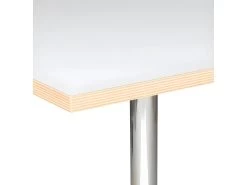 Table De Repas Déco "Horacio" 74cm Argent & Blanc -Magasin de meubles de restaurant table a manger 15187959