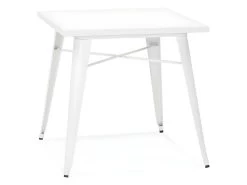 Table De Repas Vintage "Calaco" 76cm Blanc