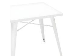 Table De Repas Vintage "Calaco" 76cm Blanc -Magasin de meubles de restaurant table a manger 15450385