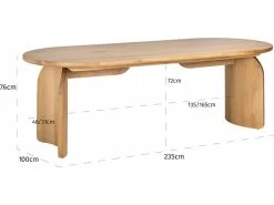 Table à Dîner Fairmont Naturel 235 11 Table à Dîner Fairmont Naturel 235 -Magasin de meubles de restaurant table a manger 15451003