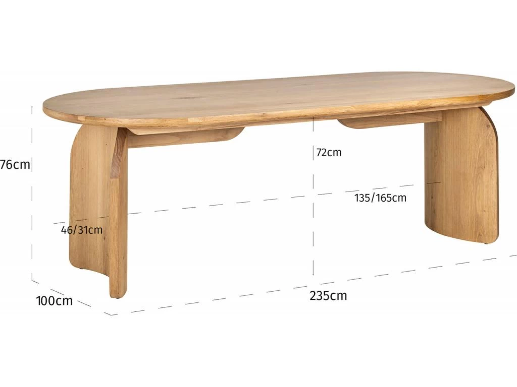 Table à Dîner Fairmont Naturel 235 7 Table à Dîner Fairmont Naturel 235 – Image 5