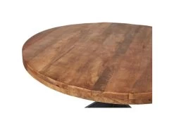 Table De Repas Ronde En Bois "Tibet" 120cm Marron -Magasin de meubles de restaurant table a manger 15465087