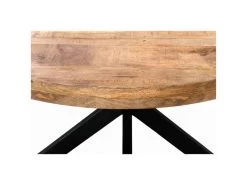 Table De Repas Ronde En Bois "Tibet" 120cm Marron -Magasin de meubles de restaurant table a manger 15465089