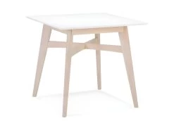 Table De Repas Scandinave "Alvaro" 80cm Blanc