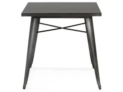 Table De Repas Vintage "Calaco" 76cm Gris Foncé -Magasin de meubles de restaurant table a manger 15467523