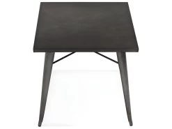 Table De Repas Vintage "Calaco" 76cm Gris Foncé -Magasin de meubles de restaurant table a manger 15467527