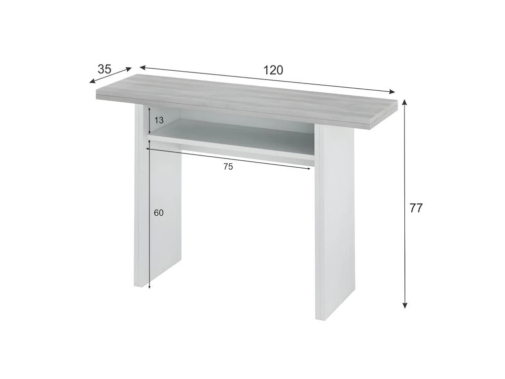Table Extensible Système D'Ouverture En Livre De 35 à 70 Cm Tavolo - L120 Cm 10 Table Extensible Système D'Ouverture En Livre De 35 à 70 Cm Tavolo - L120 Cm – Image 8