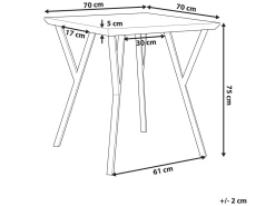 Table 70 X 70 Cm Bois Clair Et Noir BRAVO 11 Table 70 X 70 Cm Bois Clair Et Noir BRAVO -Magasin de meubles de restaurant table a manger 16223531