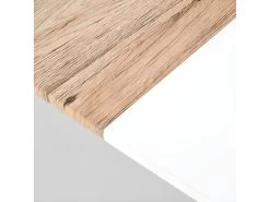 Table à Manger Extensible 160-200 X 90 X 77 Cm - Blanc/Chêne San Remo -Magasin de meubles de restaurant table a manger 17562851