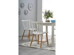 Table à Manger Extensible Ovale 102-142 X 102 X 76 Cm - Blanc -Magasin de meubles de restaurant table a manger 17562895