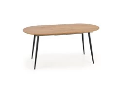 Table à Manger Extensible 120-160 X 80 X 74 Cm - Chêne Doré/Noir -Magasin de meubles de restaurant table a manger 17563013