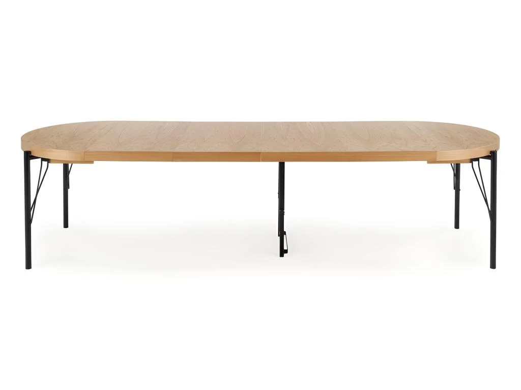 Table à Manger Extensible 100-300 X 100 X 76 Cm - Chêne Naturel 4 Table à Manger Extensible 100-300 X 100 X 76 Cm - Chêne Naturel – Image 2