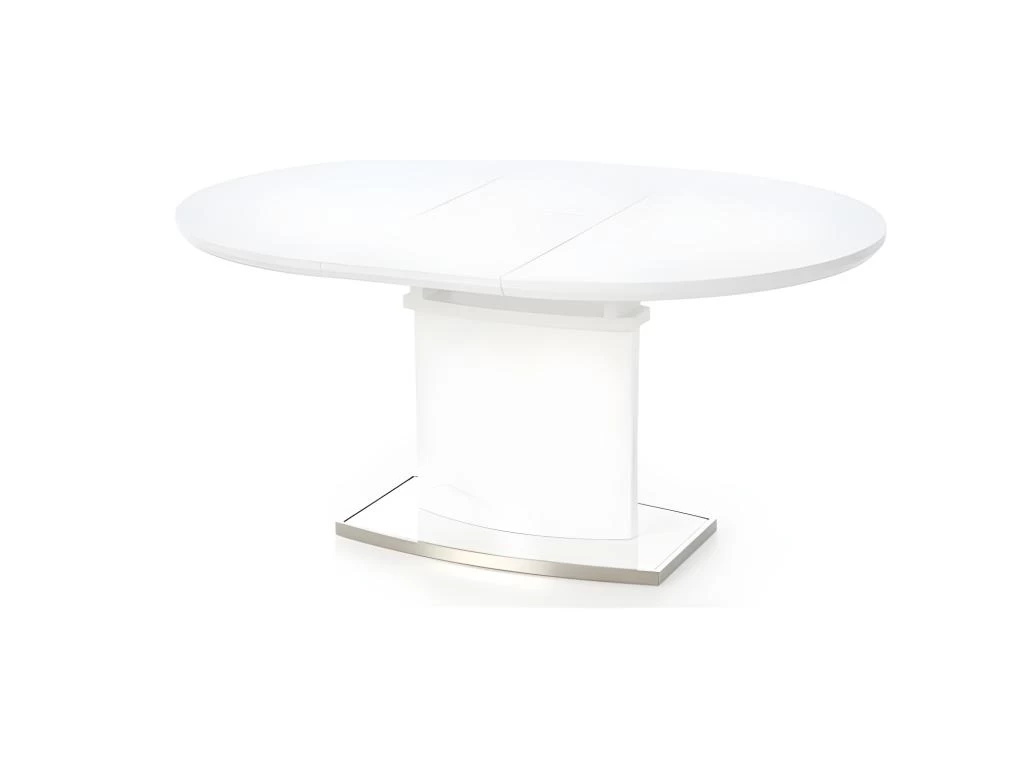 Table à Manger Extensible 120-160 Cm X 120 Cm X 76 Cm - Blanc 5 Table à Manger Extensible 120-160 Cm X 120 Cm X 76 Cm - Blanc – Image 3