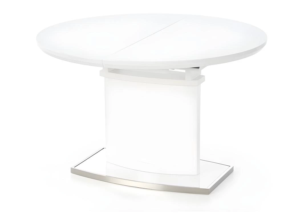 Table à Manger Extensible 120-160 Cm X 120 Cm X 76 Cm - Blanc 6 Table à Manger Extensible 120-160 Cm X 120 Cm X 76 Cm - Blanc – Image 4