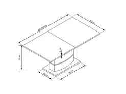 Table à Manger Extensible 160-200 X 90 X 75 Cm - Blanc -Magasin de meubles de restaurant table a manger 17564655