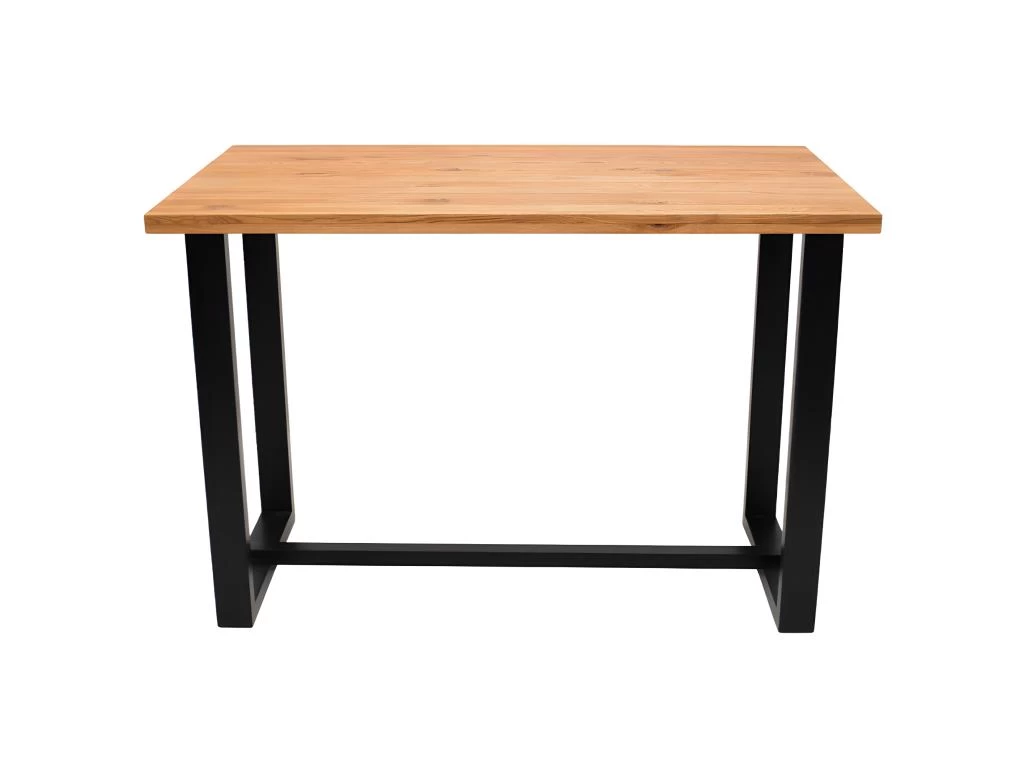 Table De Bar Avec Plateau En Chêne Massif Et Piètement En Bois - LAO 4 Table De Bar Avec Plateau En Chêne Massif Et Piètement En Bois - LAO – Image 2