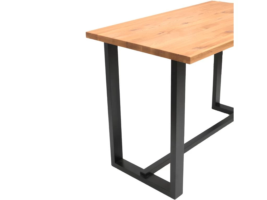 Table De Bar Avec Plateau En Chêne Massif Et Piètement En Bois - LAO 5 Table De Bar Avec Plateau En Chêne Massif Et Piètement En Bois - LAO – Image 3