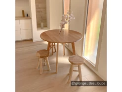 Table Ronde ODILE - 4 Couverts - Hévéa Massif Et MDF - Naturel 13 Table Ronde ODILE - 4 Couverts - Hévéa Massif Et MDF - Naturel -Magasin de meubles de restaurant table a manger 1764881