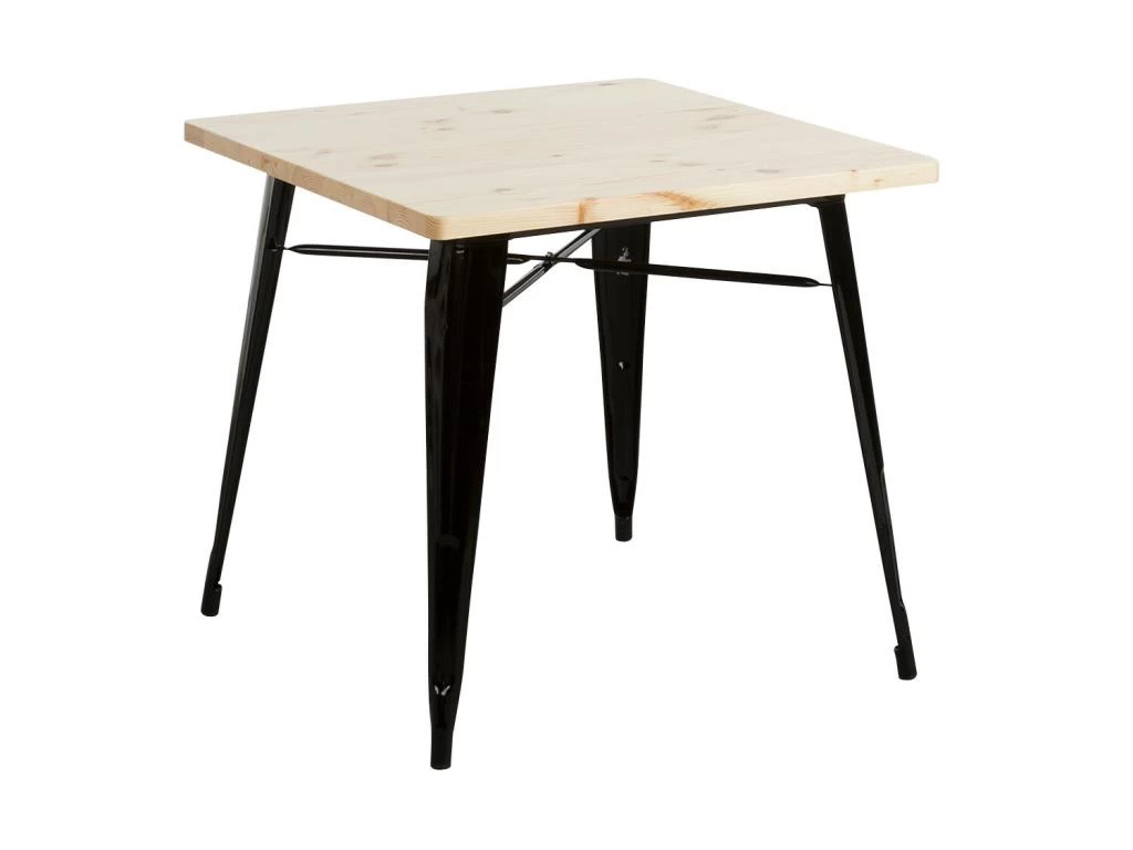 Table De Salle à Manger Carrée En Bois De Fer 80x80x74cm Thinia Home 3 Table De Salle à Manger Carrée En Bois De Fer 80x80x74cm Thinia Home