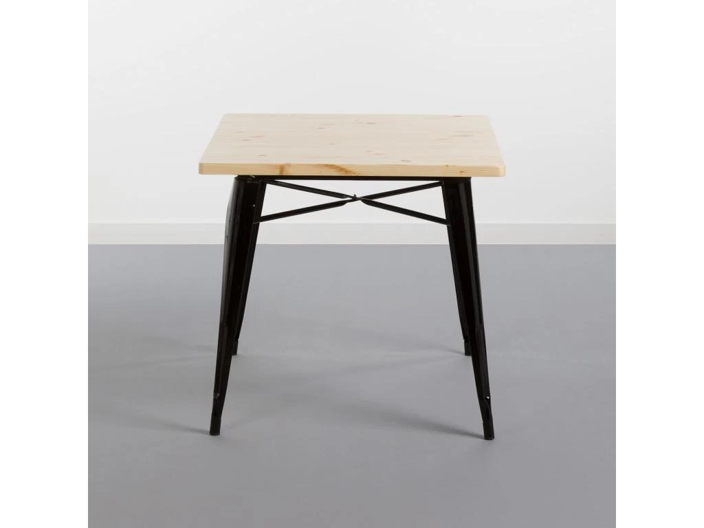 Table De Salle à Manger Carrée En Bois De Fer 80x80x74cm Thinia Home 4 Table De Salle à Manger Carrée En Bois De Fer 80x80x74cm Thinia Home – Image 2