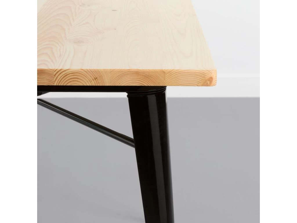 Table De Salle à Manger Carrée En Bois De Fer 80x80x74cm Thinia Home 5 Table De Salle à Manger Carrée En Bois De Fer 80x80x74cm Thinia Home – Image 3