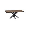 Table De Repas Rectangulaire Bois Brut/Métal - ANDREAS -Magasin de meubles de restaurant table a manger 17786327