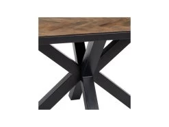 Table De Repas Rectangulaire Bois Brut/Métal - ANDREAS -Magasin de meubles de restaurant table a manger 17786335