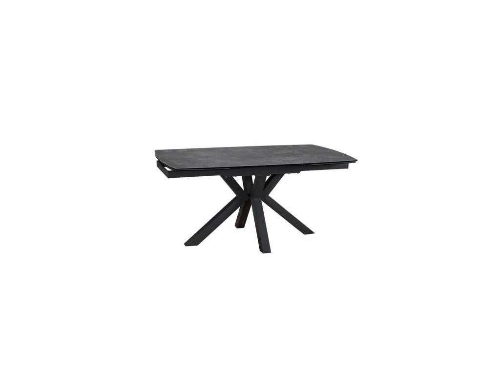 Table De Repas à Allonges Céramique/Métal Gris Ardoise - RAYONG 3 Table De Repas à Allonges Céramique/Métal Gris Ardoise - RAYONG